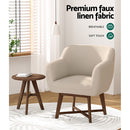 Fabric Tub Lounge Armchair - Beige