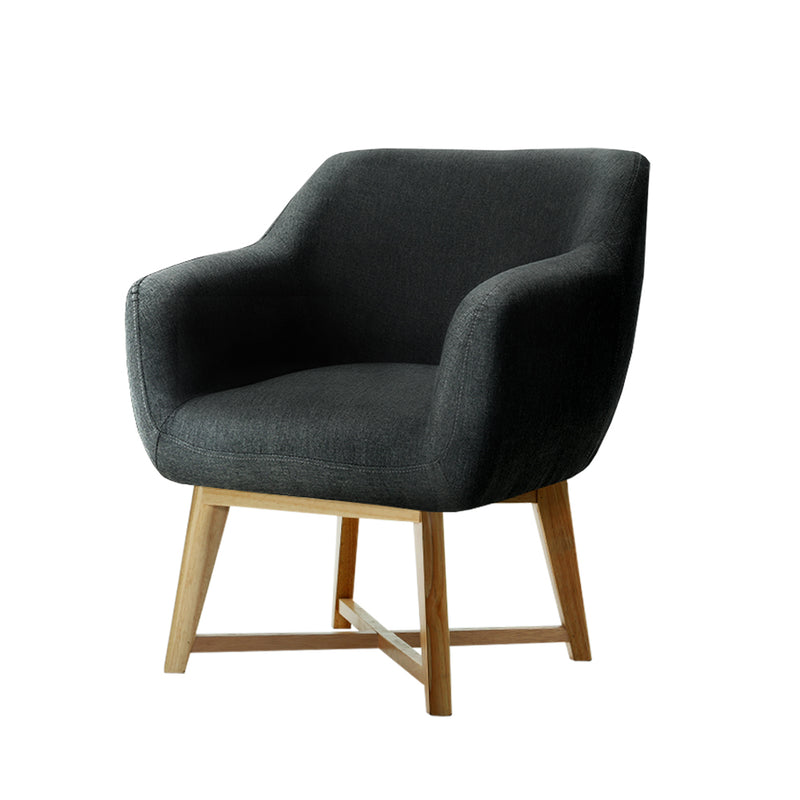 Artiss Aston Tub Accent Chair Charcoal