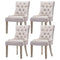 Artiss Dining Chairs Set of 4 Linen French Provincial Beige