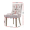 4 x Linen Dining Chairs – French Provincial Beige