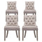 4 x Linen Dining Chairs – French Provincial Beige
