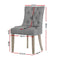 4 x Linen Dining Chairs – French Provincial Grey