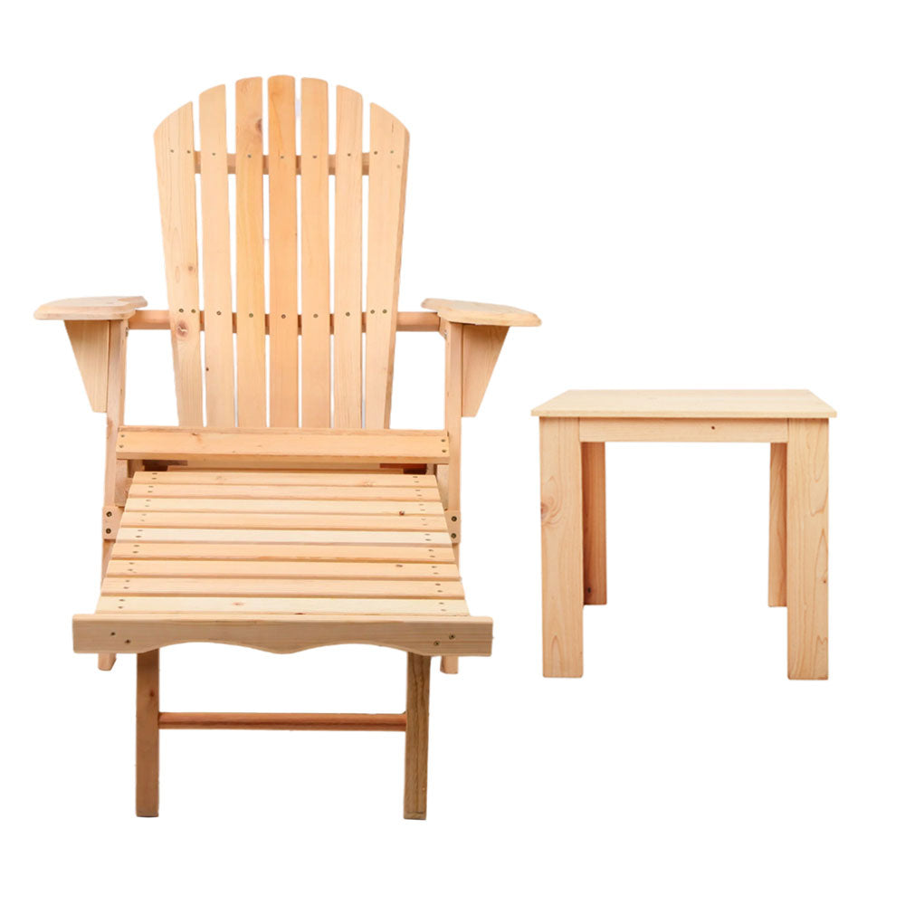 Haven Adirondack Outdoor Set – Natural – 4 Piece