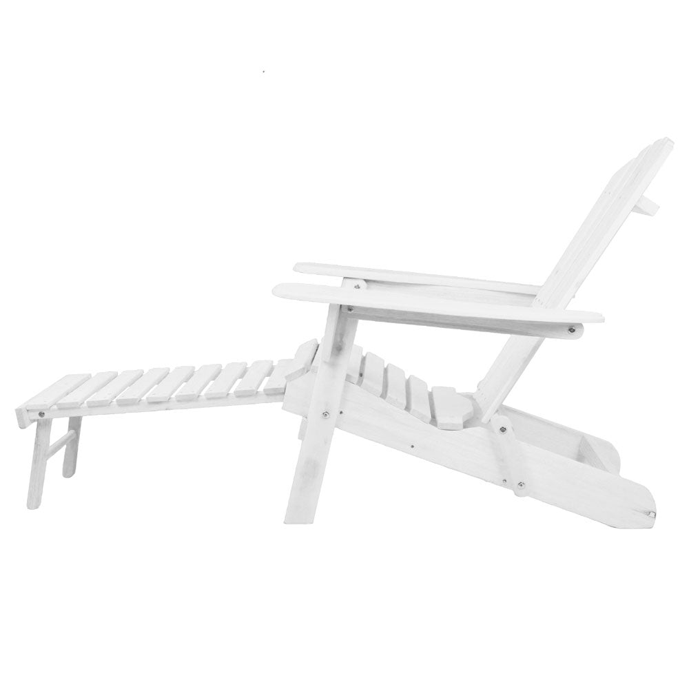 Nova Adirondack Lounge Set – White – 3 Piece