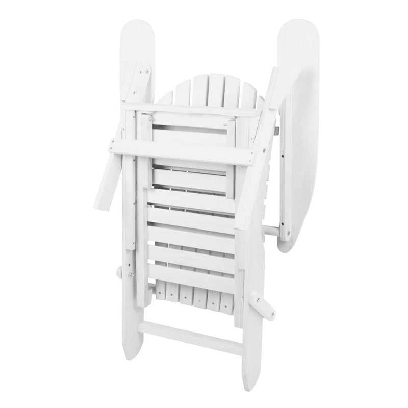 3 PC - Outdoor Table and Chairs - White