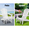 3 PC - Outdoor Table and Chairs - White