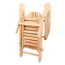 Wooden Adirondack Outdoor Sun Lounge - Natural Color