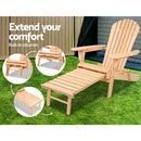 2 PC Adirondack Outdoor Chairs - Natural