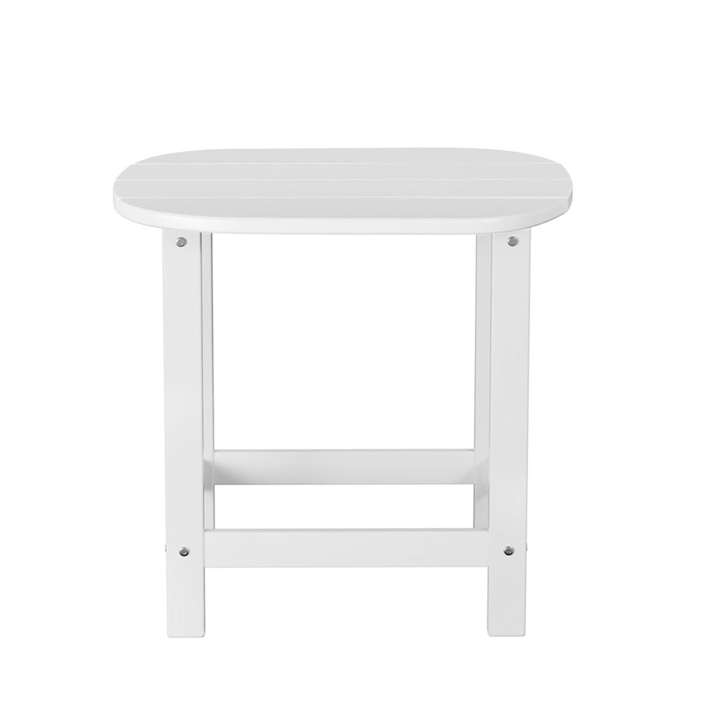 Marine Outdoor Side Table – White – HDPE