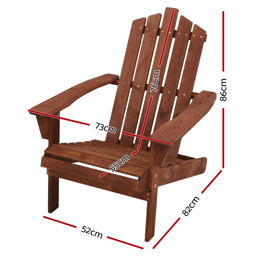 Callan Adirondack Chair – Brown