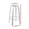 Set of 2 - Indoor/Outdoor Bar Stools - Aluminum