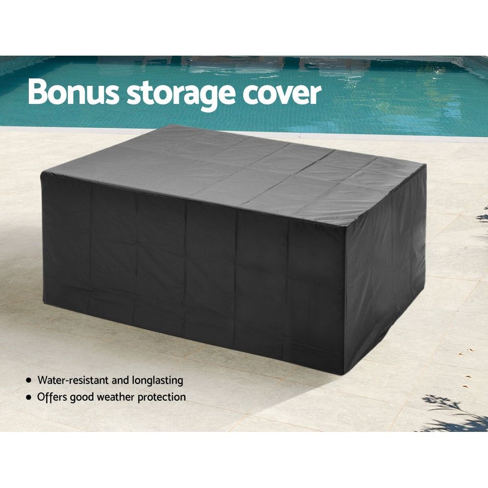 Avalon Outdoor Dining Set – Grey – 11 Piece