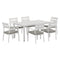 7-Piece Outdoor Dining Set – Aluminium Table & Chairs, White