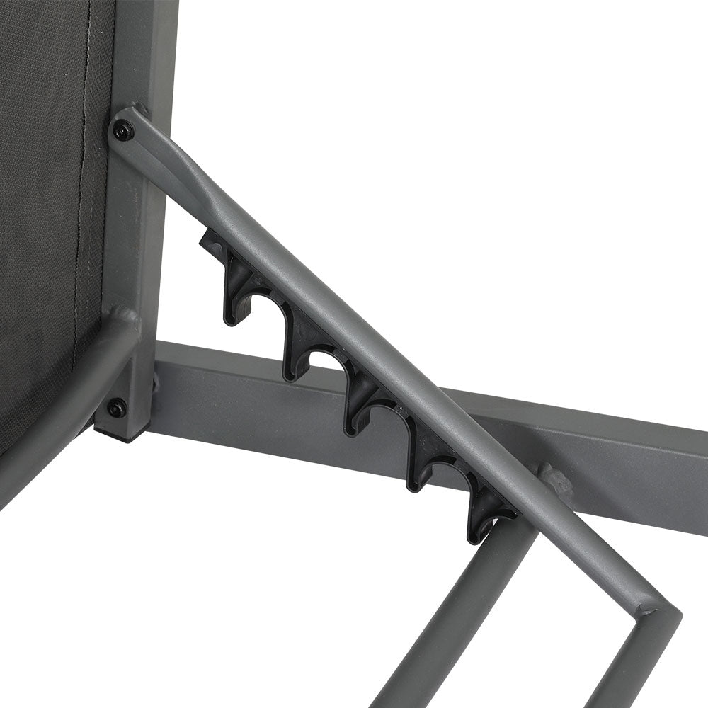 Callan Aluminium Sun Lounger with Wheels – Grey