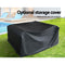 12 PC Outdoor Wicker Sofa Set with Storage Cover