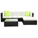 5-Piece Outdoor Wicker Sofa Set - Lounge Setting Cover included