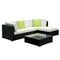 Gardeon 5-Piece Outdoor Sofa Set Wicker Couch Lounge Setting 4 Seater