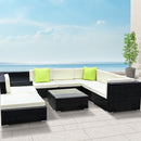 Cove 9 - Piece Outdoor Sofa Set Wicker Couch Lounge Setting 7 Seater