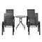 5-Piece Outdoor Bistro Table & Chair Set – Stackable, Black