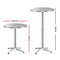 2 x Outdoor Bar Tables – Round Aluminium, 70/110CM