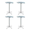 Gardeon Set of 4 Outdoor Bar Table Aluminium Round 70/110CM