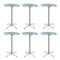 Gardeon Set of 6 Outdoor Bar Table Aluminium Round 70/110CM