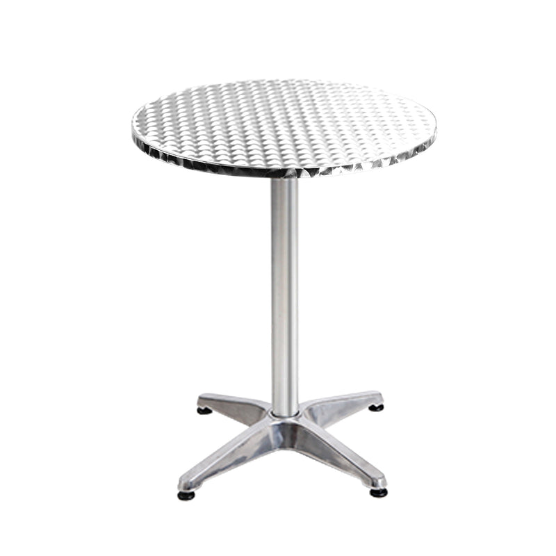 6 x Outdoor Bar Tables – Round Aluminium, 70/110CM