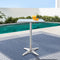 Adjustable Outdoor Bar Table – Square Aluminium, 70/110CM