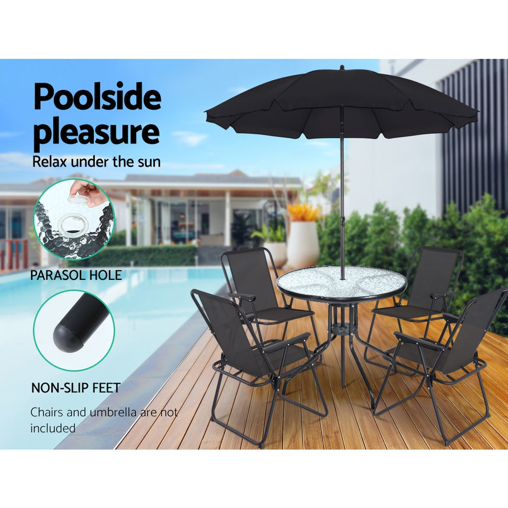 Bistro Outdoor Bar Table – Black – 80 cm