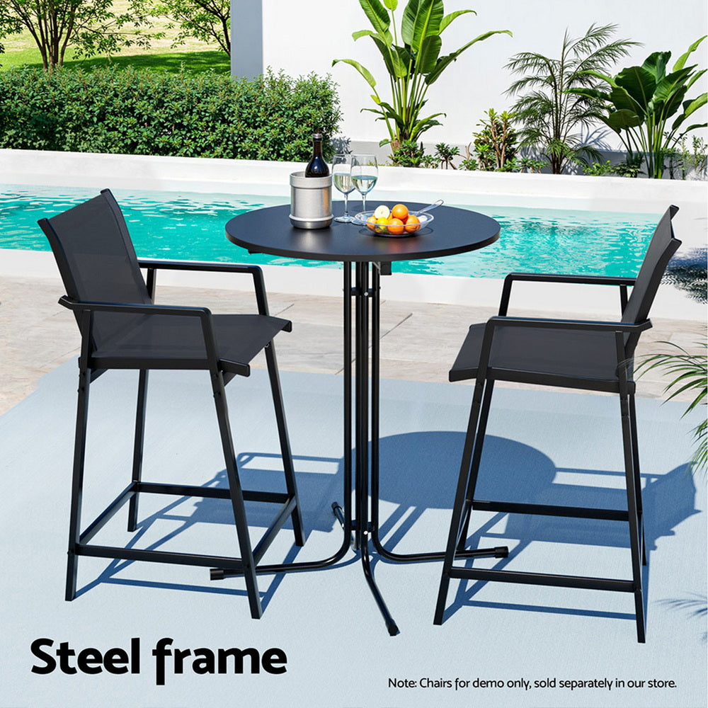 Eclipse Folding Bar Table – Black – 80 cm