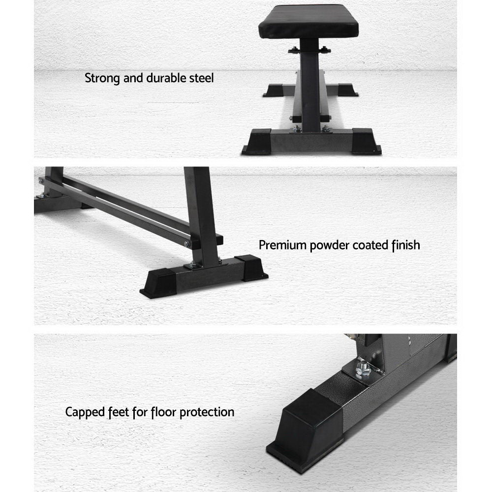 Foundation Flat Weight Bench – Black – 300kg Capacity