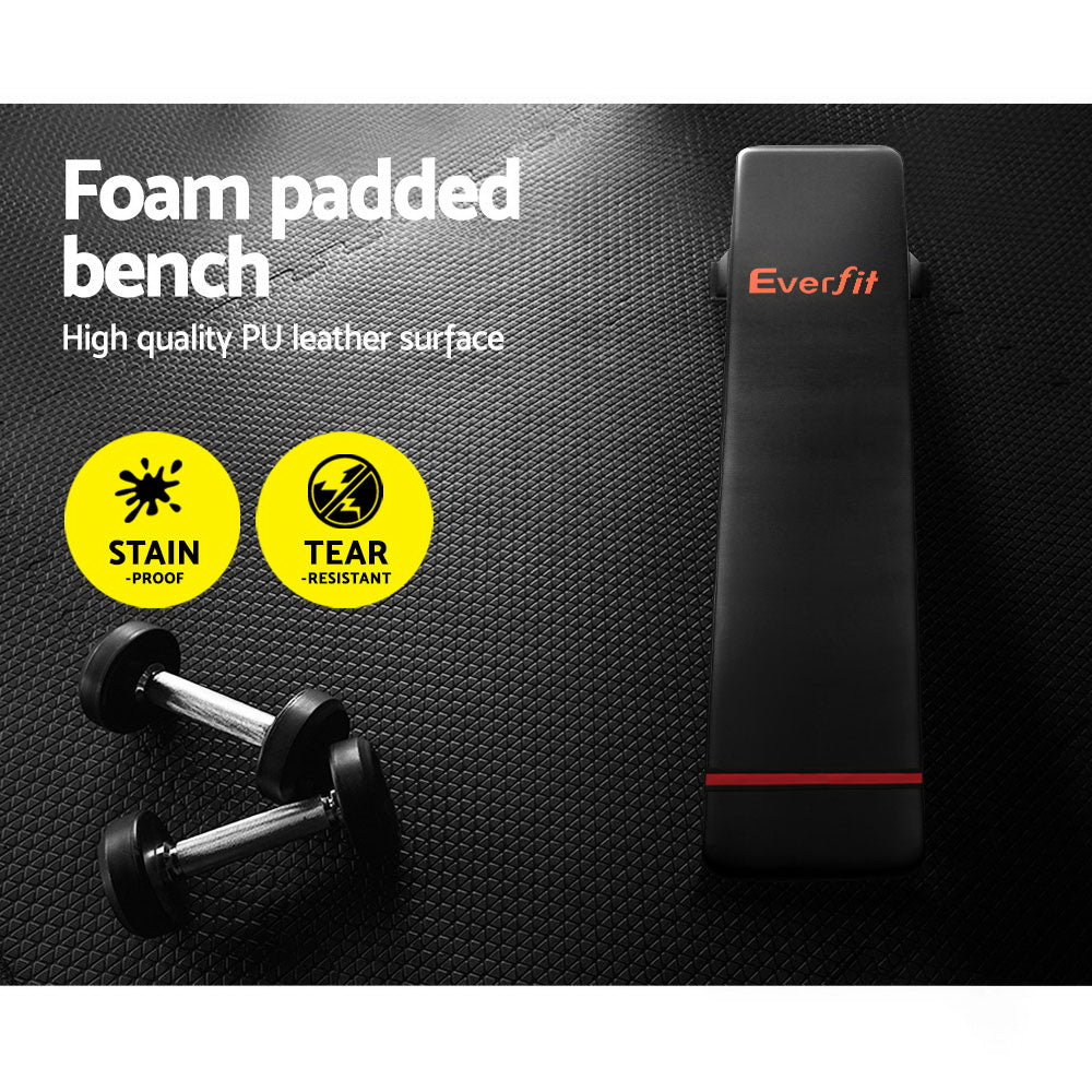 Foundation Flat Weight Bench – Black – 300kg Capacity