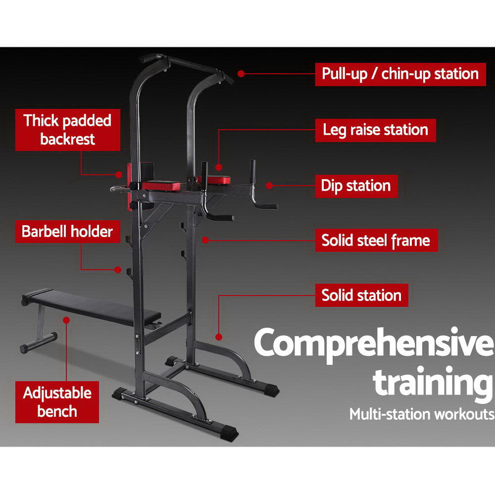 Harlow Multi-Function Gym Station – Black – 8-in-1