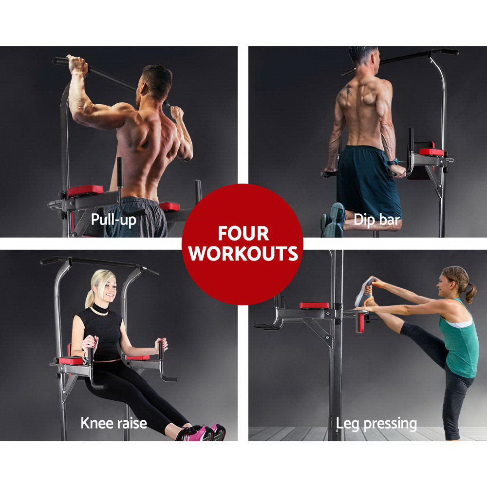 Apex Multi-Function Fitness Tower – Black – 200kg Capacity