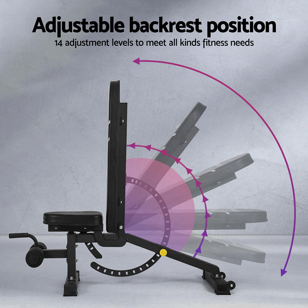 Garrison FID Weight Bench – Black – 450 kg Capacity