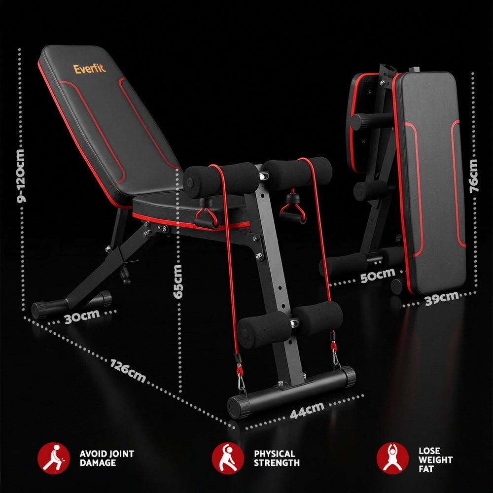 Alderon Adjustable FID Weight Bench – Black – 150kg Capacity