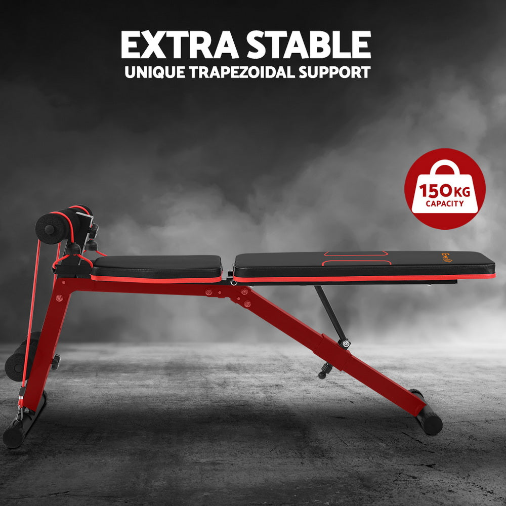 Alderon Adjustable FID Weight Bench – Black – 150kg Capacity