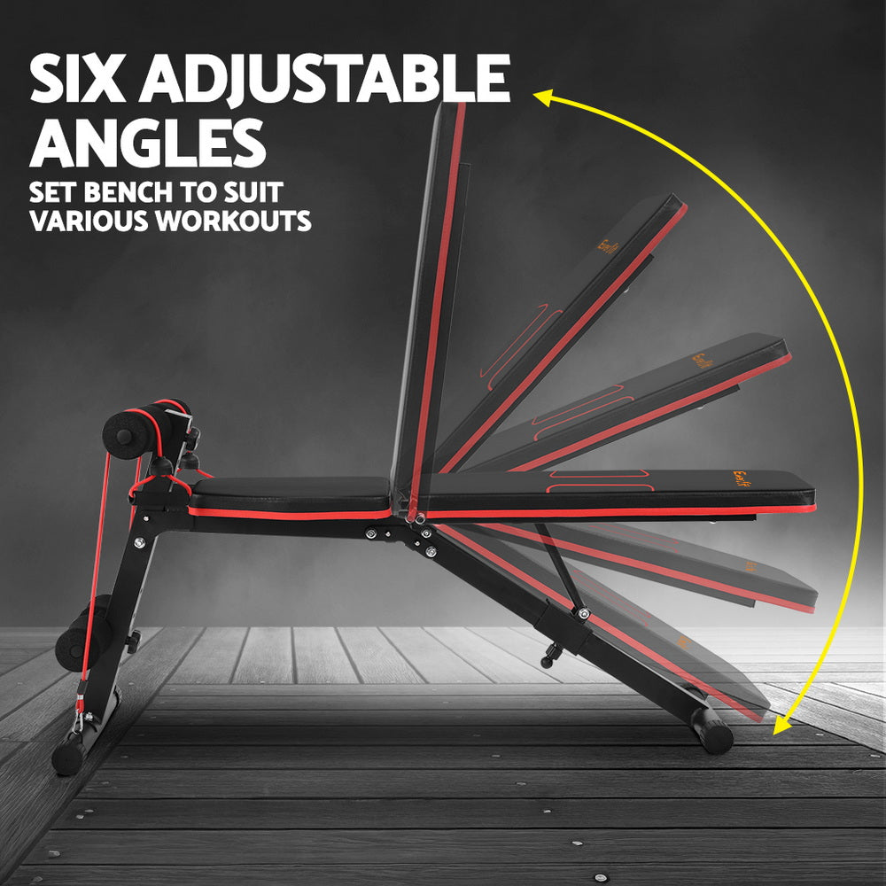 Alderon Adjustable FID Weight Bench – Black – 150kg Capacity