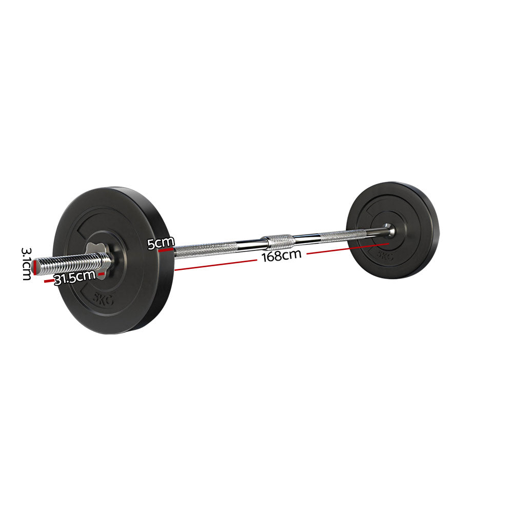 Titan Barbell Weight Set – Black – 18kg