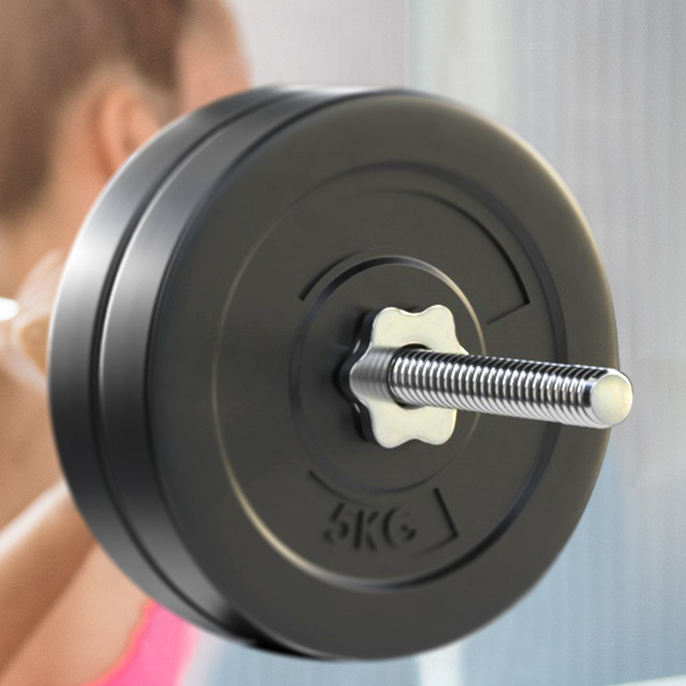 Everfit Barbell Weight Set – Black – 168 cm