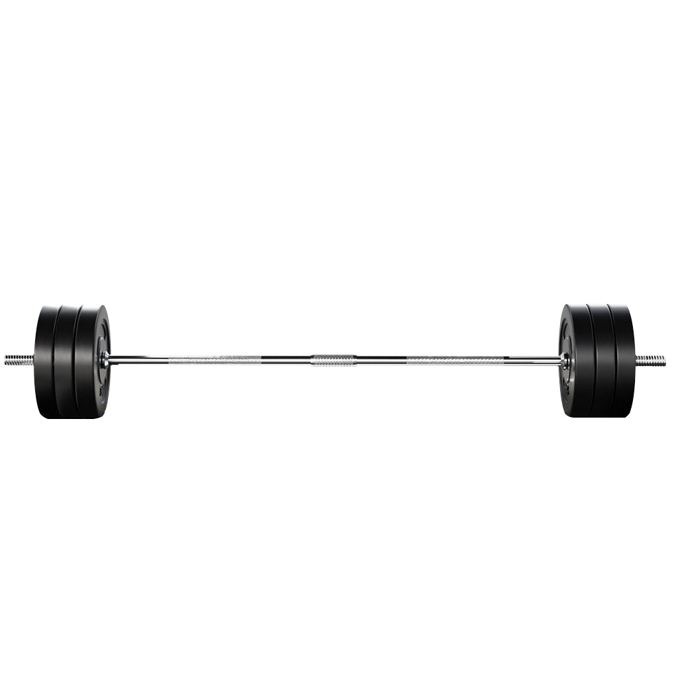 Everfit Barbell Weight Set – Black – 68kg