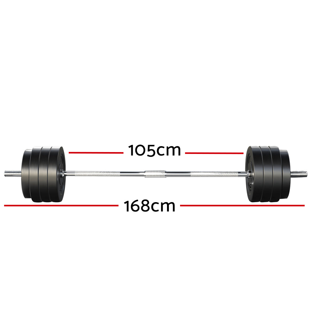 Titan Barbell Weight Set – Black – 78kg
