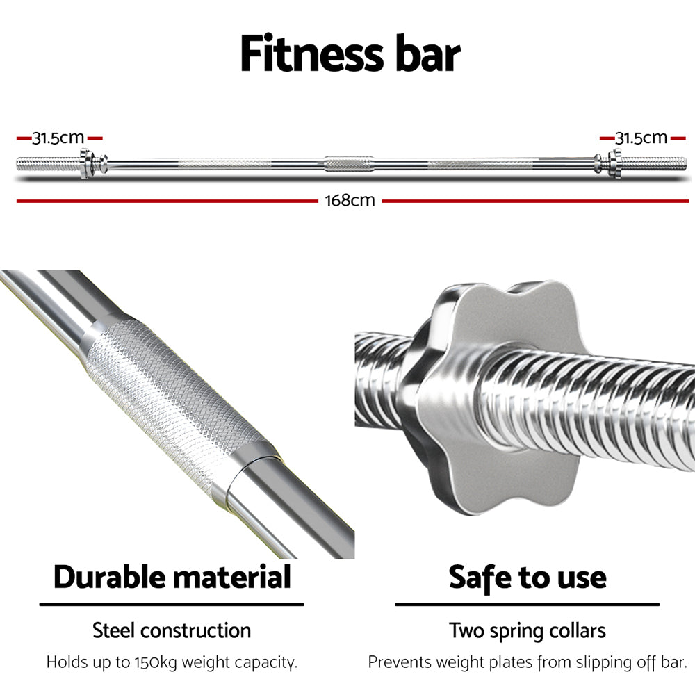 Maximus Barbell Weight Set – Black – 88kg