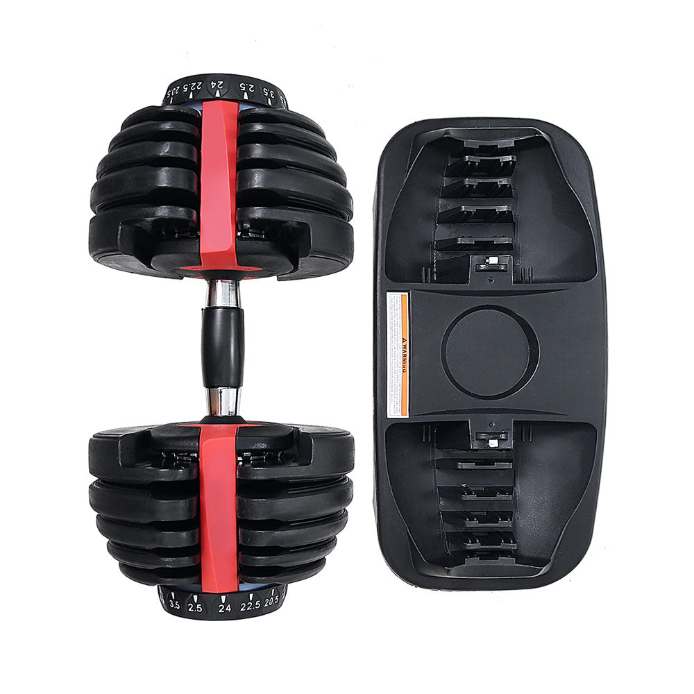 Everfit Adjustable Dumbbells – Black – Set of 2