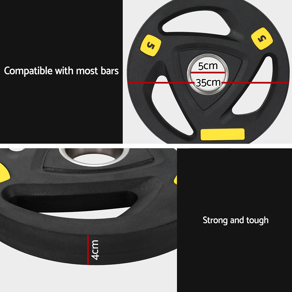 Everfit Olympic Weight Plate – Black – Single