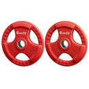 Weight Plates Olympic 15kgx2 Dumbbell Barbell Plate Weight Lifting Home Gym Red