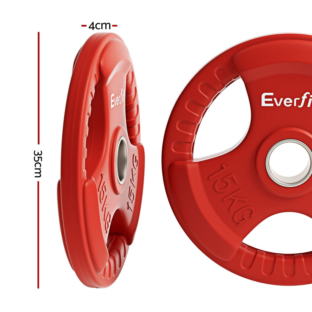 Kelston Olympic Weight Plates – Red – 15 kg Set of 2