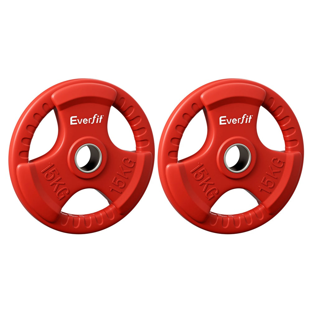 Kelston Olympic Weight Plates – Red – 15 kg Set of 2