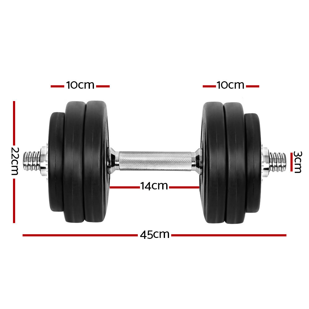 Titan 30kg Dumbbell Set – Black – 30kg