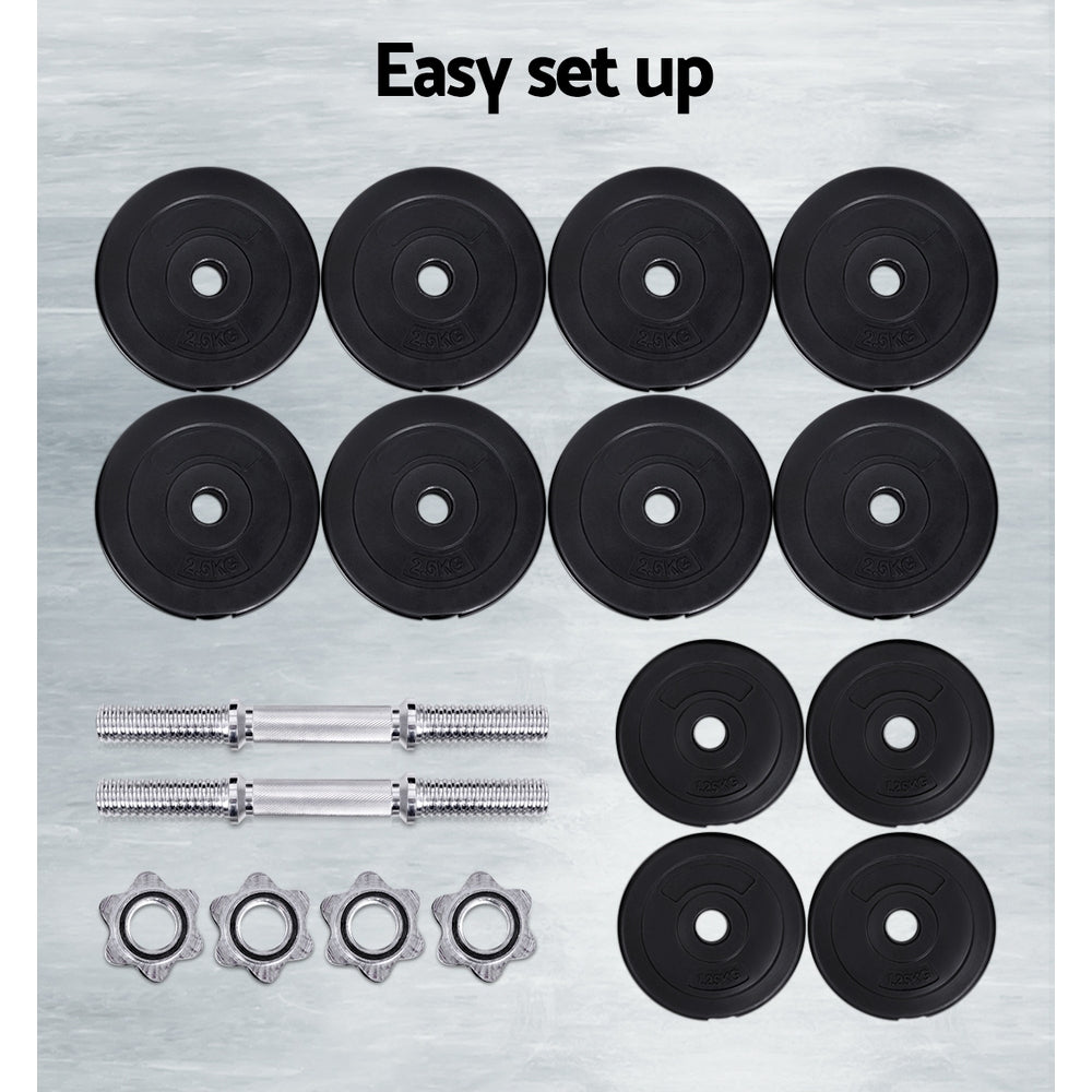 Titan 30kg Dumbbell Set – Black – 30kg